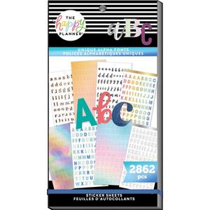 Planner Stickers: Happy Planner Sticker Pack | ABC Unique Alpha Fonts