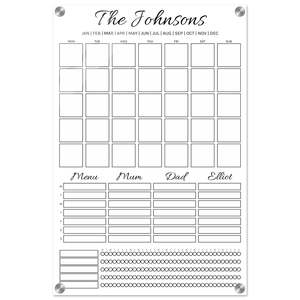 Reusable Wall Planners: Customisable Family Wall Planner | Monthly Reusable
