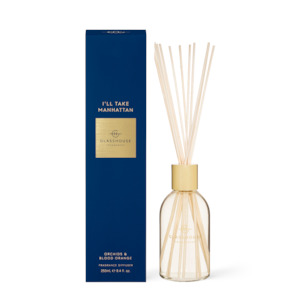 Diffusers: Reed Diffuser - I'll Take Manhattan (Orchids & Blood Orange) - Glasshouse