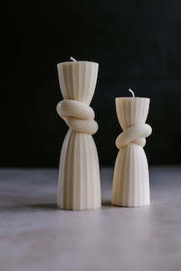 Candles By Blow My Wick: Candle Decor - Knotted Pillar Set - Blow My Wick