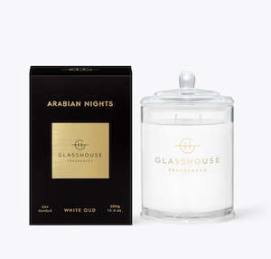 Candles Glasshouse: Candle - GH - Arabian Nights  (White Oud) - 380g