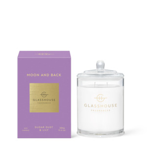 Candles Glasshouse: Candle - GH - Moon and Back - (Rose Petals + Brown Sugar) - 380g
