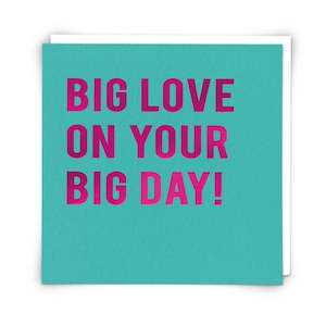 Greeting Cards: Greeting Card - Big Love On Your Big Day