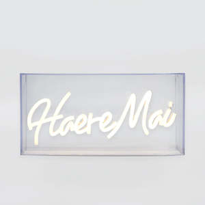 Whare: Haere Mai Neon Light