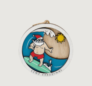 Teacher Gifting: Decoration - Moana Road - Surfing Santa