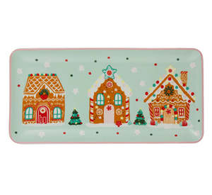 Home Decor: Platter - Rectangle - Dasher Gingerbread