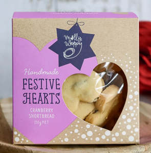 Pepper Me: Biscuits (Boxed) - Festive Hearts - Cranberry Shortbread