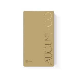 Pepper Me: August + Co Milk Chocolate 100g Gold Packaging