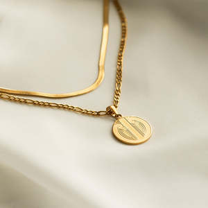 Jewellery 1: Wahine Toa - Double Chain Necklace - Haerenga - Gold