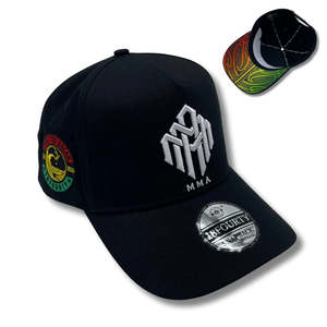 Snapback Cap MMA (Black-Rasta) - Māori Moana Adventures