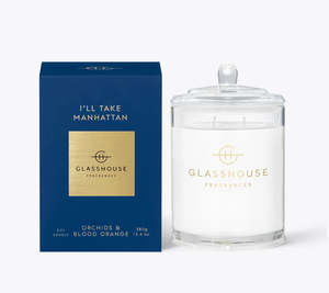 Candles Glasshouse: Candle - GH - I'll Take Manhatten Candle (Orchids + Blood Orange) - 380g