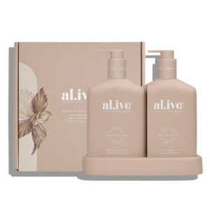 Sets Hand Care Body Wash: Wash & Lotion Duo - Al.ive - Apricot & Sweet Fig