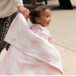 Baby Blanket - Knitted Chanille - Heart