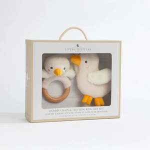 New Mama: Ring Rattle & Dummy Chain Gift Set - Goose