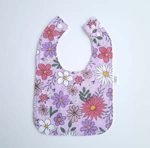 New Mama: Feeding Bib - Floral - Purple