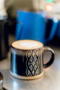 For Men: Mug - Espresso (Mini) - Glazed Ceramic - Miriama Grace-Smith - Black