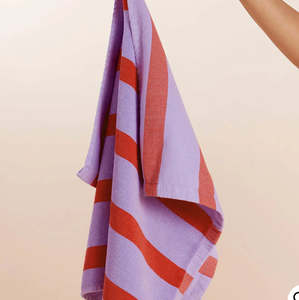 Tea Towel - Grapefruit Stripes