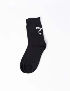 Gifts Under 30 00: Socks - Black with White Bow - Stella + Gemma