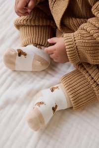 Socks - Honey Bear - Jamie Kay - NB