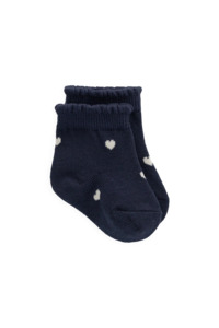 Socks - Navy Heart - Jamie Kay - NB
