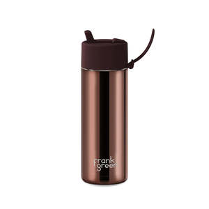 For Men: Reusable Bottle - Frank Green - 595ml / 20oz - Chrome Chocolate