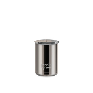 Ceramic Coffee Cup with Hinged Lid - Moondust Chrome - Frank Green