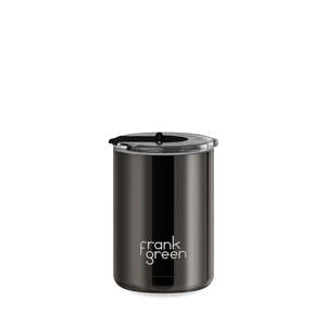 Ceramic Coffee Cup with Hinged Lid - Shadow Chrome - Frank Green