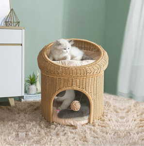 Rattan Two Level Cat Bed - Joycat Boutique