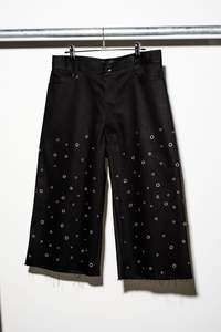 EYELET UTILITY SHORTS - Onyx
