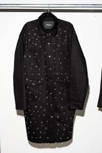 EYELET SERVICE COAT - Onyx
