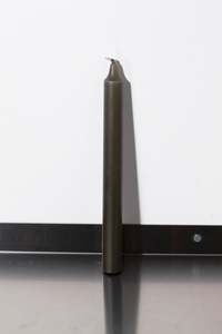 Homewares: Household Taper Candle 240mm (Licorice) - NATIONAL CANDLES