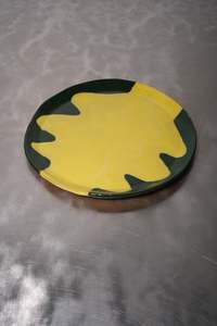 Yellow/Forest Side Plate - COREY PUGH