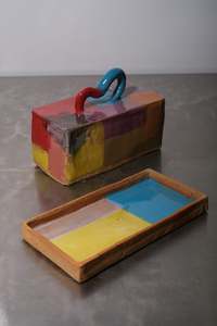Corey Pugh Ceramics: Colour Blocking Butter Dish - COREY PUGH
