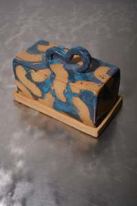 Blue Dark Flux Butter Dish - COREY PUGH