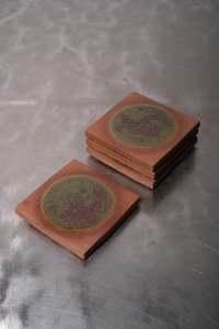 Red Stoneware Coaster Set - COREY PUGH