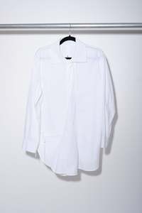 Eulogy: Y's Side Drape Reproduction Shirt - EULOGY
