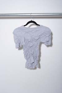 Frazier: Scrunched Tee - Grey - FRAZIER