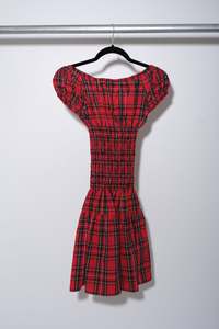 Nolan Mini Dress - Stewart Tartan - FRAZIER