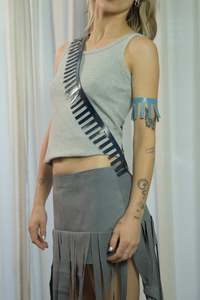 Fringe Belt - Navy Patent - MERCURY