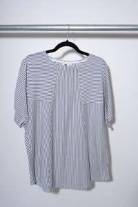 Ayla Tee - Blue/White Stripe - MERCURY