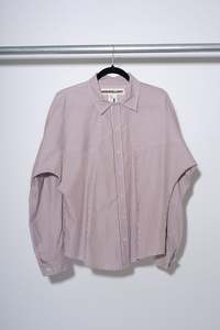 Ayla Shirt Longsleeve - Brown/White Stripe - MERCURY