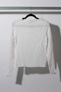 Oosterom: CRINKLE COTTON SKIVVY - White - OOSTEROM