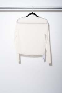Oosterom: Crinkle Silk Skivvy - Ivory - Oosterom