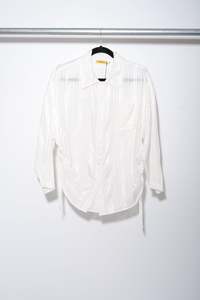 Oosterom: Painter's Shirt 2.0 - White Silk Stripe - Oosterom