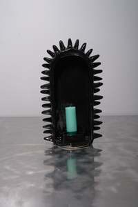 Ceramics: Candle Shrine 1 - Black Medium -Sophie Hathaway Ceramics