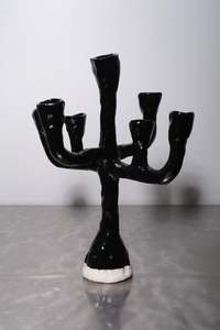 Ceramics: 5 Spoke II Candelabra  - Blue - SOPHIE HATHAWAY