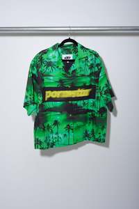 Bowling Shirt - Green Print - 4x4