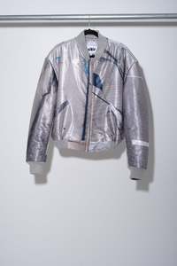 Satin Bomber Jacket - Parking Lot Print - 4x4