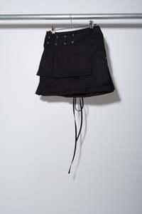 Pīwakawaka skirt - Black - AWATEA