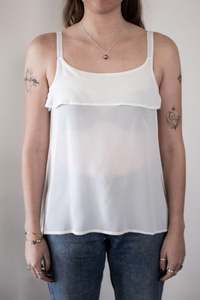 Tiered Camisole - White - MONIQUE GOVIND